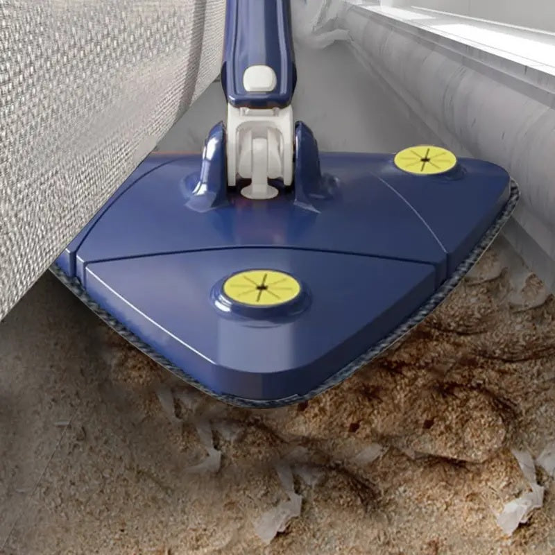 Mop multifunctional pentru suprafete uscate si ude, cap triunghiular rotativ 360°