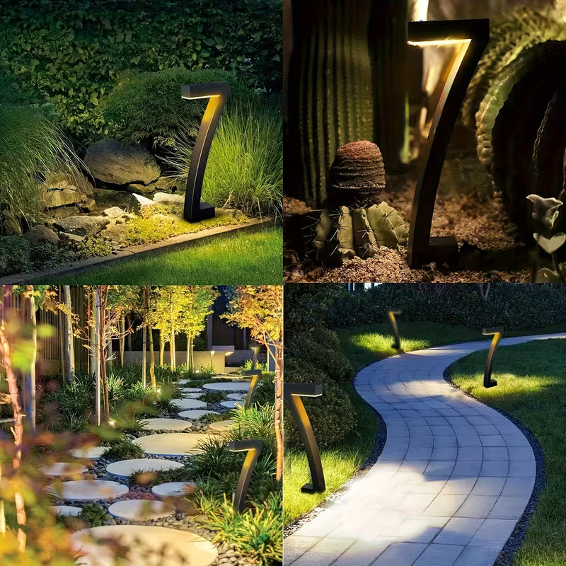 Lămpi Solare,Design Modern „Z-Shape”, LED Alb Cald, Construcție Durabilă Plastic/Aluminiu, Protecție IP65, Autonomie Extinsă