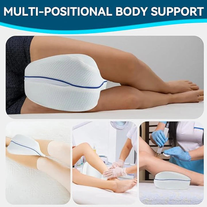 Set 2x Perna ortopedica pentru genunchi si picioare, Spuma cu memorie, husa detasabila