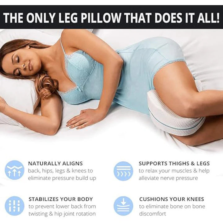 Set 2x Perna ortopedica pentru genunchi si picioare, Spuma cu memorie, husa detasabila