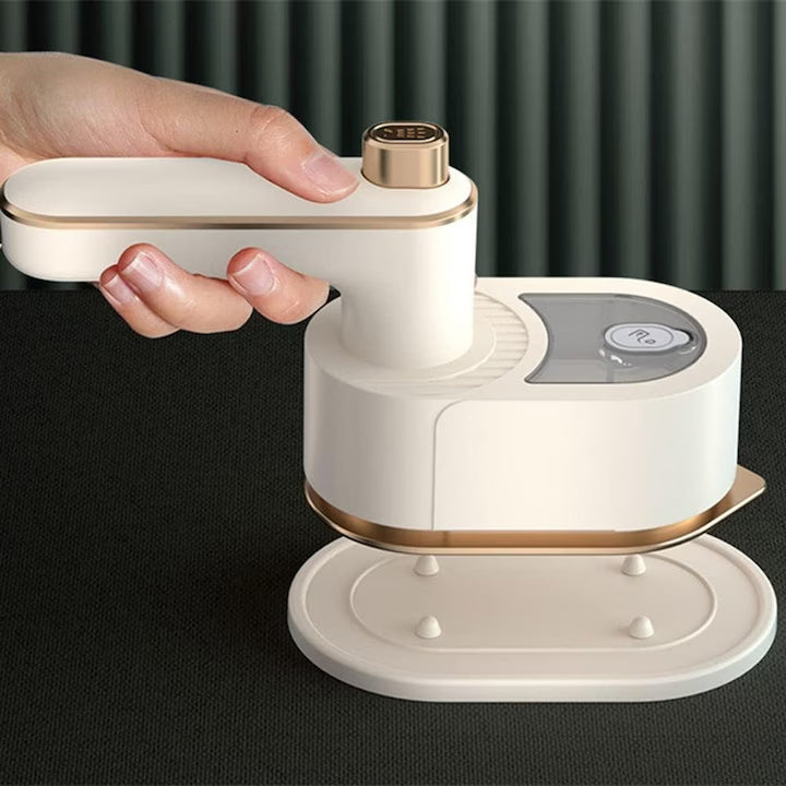 Mini fier de călcat portabil cu abur, pliabil și rotativ 180°, talpă ceramică titan, rezervor 50 ml